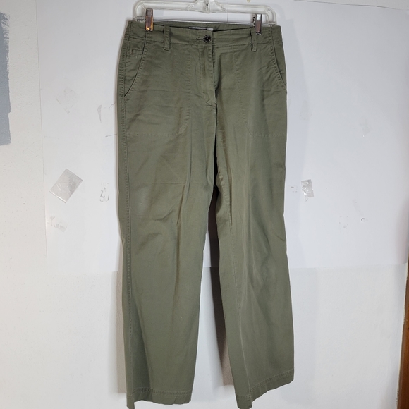 Womans Chicos Platinum Olive green cotton/spandex Pants Size 1 Short - Picture 1 of 11